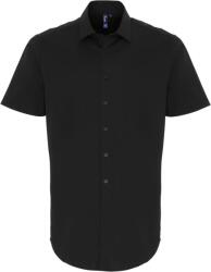 Premier PR 246 / Cămașă bărbătească cu mânecă scurtă din poplin elastic - negru XXL (39024600205)
