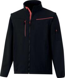 Delta Plus DELTA SOCCIA / Jachetă softshell 2 în 1 pentru bărbați - negru/roșu S (SOCCINOPT)
