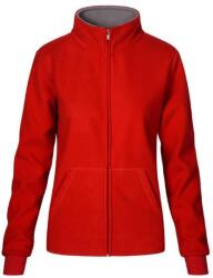 PROMODORO 7985 / Jachetă dublă din fleece pentru femei - roșu/gri deschis XXXL (40798554213)