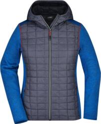 Daiber JN 771 / Jachetă hibridă tricotată pentru femei - melanj regal/melanj antracit XXL (020771s6605)