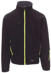 PAYPER STORM 000215-0053 / Jachetă softshell cu glugă în guler - negru/galben neon S (000215005314009S)
