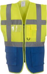 Yoko Vestă multifuncțională YOKO HI-VIS HVW801 / Vestă multifuncțională - HV galben/albastru regal 5XL (79W801zw915)