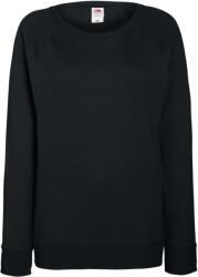 Fruit of the Loom LADY-FIT LW RAGLAN SWEAT / Hanorac de damă cu mâneci raglan - negru S (16214600201)