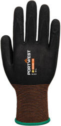 Portwest GP GRIP 18 A375 / Mănuși din nitril imersate - negre, mărime S (A375K8RS)