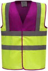Yoko Vestă de siguranță YOKO HI-VIS HVW100 - zmeură/galben vizibilitate S (79W100zx601)