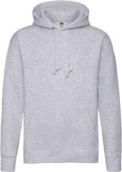 Fruit of the Loom PREMIUM HOODED SWEAT / Hanorac bărbătesc cu glugă dublă - gri deschis melanj XXXL (16215261013)