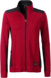 Daiber JN 861 / Jachetă de lucru tricotată din fleece pentru femei - roșu melanj/negru M (020861l7502)