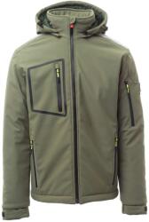 PAYPER STREAM PAD S00331-0489 / Geacă de iarnă softshell pentru bărbați - verde militar/verde XXL (S00331048907050XXL)