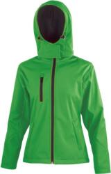 RESULT R 230F / Jachetă softshell cu 3 straturi și glugă pentru femei - verde intens/negru M (30230Fo5402)