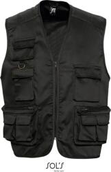 SOL´S WILD / Vestă unisex cu buzunare - neagră XL (25363000204)