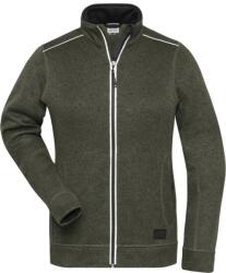 Daiber JN 897 / Jachetă de lucru tricotată din fleece pentru femei - măsliniu melanj/negru M (020897x0302)