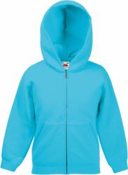 Fruit of the Loom CLASSIC KIDS SWEAT JACKET / Hanorac pentru copii cu glugă dublă - albastru azur 128 (162045162a5)