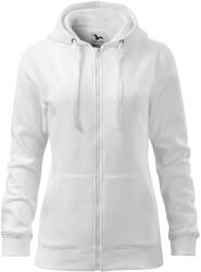 MALFINI, a. s MALFINI TRENDY ZIPPER 411 / Jachetă de damă cu fermoar complet, stil cangur, și glugă - albă XXL (4110017)