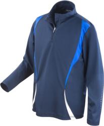Spiro S 178X / Hanorac unisex de trening cu fermoar 1/4 - bleumarin/roșu-aprins/alb M (29178X67402)