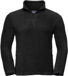 Russell Athletic 874M / Hanorac bărbătesc din fleece cu fermoar 3/4 - negru M (10874M00202)