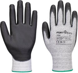 Portwest A124 / Mănuși din nitril tricotat cu diamant din PU Grip 13, pachet de 12 bucăți - negru/gri XS (A124G8RXS)
