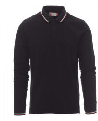 PAYPER AVIAZIONE 000059-0021 / Tricou polo unisex cu mânecă lungă - negru 4XL (0000590021140134XL)