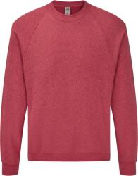 Fruit of the Loom CLASSIC RAGLAN SWEAT / Hanorac bărbătesc cu mâneci raglan - roșu melanj XXL (162216u4705)