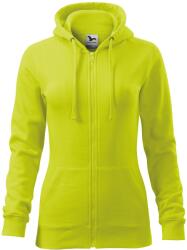 MALFINI, a. s MALFINI TRENDY ZIPPER 411 / Jachetă de damă cu fermoar complet, tip cangur, și glugă - lime L (4116215)