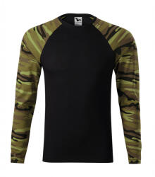 MALFINI, a. s MALFINI CAMOUFLAGE LS 166 / Tricou unisex - verde camuflaj S (1663413)