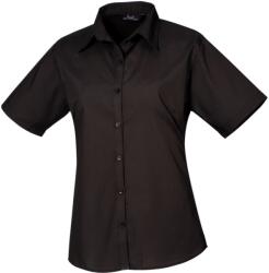 Premier PR 302 / Cămașă cu mânecă scurtă din poplin pentru femei - negru L (3903020022e)