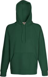 Fruit of the Loom HANORAC UȘOR CU GLUNĂ / Hanorac bărbătesc cu mâneci raglan și glugă - verde sticlă XL (16214054004)