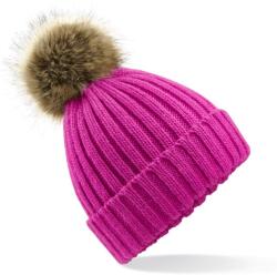 Beechfield B 412 / Căciulă tricotată cu pompom - fuchsia Universal (53041231099)