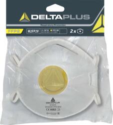 Delta Plus Mască de protecție respiratorie DELTA M2FP2V / FFP2, fără valvă, pachet de 2 bucăți - albă reglabilă (M2FP2V)