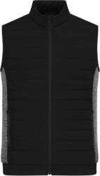 Daiber JN 1864 / Vestă bărbătească cu căptușeală - negru/carbon melanj 4XL (021864o3714)