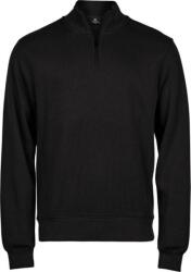 TEE JAYS TJ5506 INTERLOCK / Hanorac bărbătesc cu fermoar 1/4 - negru S (18550600201)