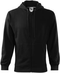 MALFINI, a. s MALFINI TRENDY ZIPPER 410 / Jachetă cangur pe toată lungimea cu glugă - neagră XXL (4100117)