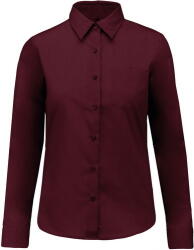 Kariban Vintage JESSICA K549 / Cămașă cu mânecă lungă pentru femei - vin XL (20K54905404)