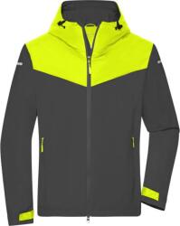 Daiber JN 1180 / Jachetă softshell pentru bărbați - carbon/galben strălucitor/carbon XXXL (021180zb313)
