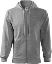 MALFINI, a. s MALFINI TRENDY ZIPPER 410 / Jachetă cangur pe toată lungimea cu glugă - gri închis melanj M (4101214)