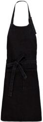 Kariban Vintage K885 / Șorț cu buzunar dublu - denim negru Universal (20K885m0999)