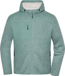 Daiber JN 1874 / Jachetă unisex tricotată din fleece - verde ceață/melanj natural XXL (021874as505)