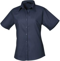 Premier PR 302 / Cămașă cu mânecă scurtă din poplin pentru femei - bleumarin XXL (3903020032g)