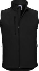 Russell Athletic 141M / Vestă softshell bărbătească cu 3 straturi - neagră L (10141M00203)