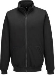 Portwest AS25 ESD / Hanorac antistatic cu fermoar pentru bărbați - negru XXXL (AS25BKRXXXL)