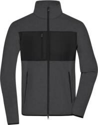 Daiber JN 1312 / Jachetă din fleece pentru bărbați - melanj închis/negru XXXL (021312i8513)