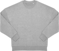 B&C Collection INFLUENCE CREW / Hanorac unisex supradimensionat din bumbac gros - gri deschis XXXL (01IC0162013)