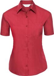 Russell Athletic 935F / Cămașă poplin cu mânecă scurtă pentru femei - roșu clasic XXXL (11935F24813)
