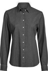 TEE JAYS 4005 / Cămașă de damă din denim cu mânecă lungă - denim negru XXXL (184005m0913)
