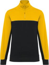 Wk Designed To Work WK CONCEPUT PENTRU LUCRU WK 404 / Hanorac de lucru unisex cu fermoar 1/4 din bumbac organic - negru/galben 5XL (20W40419715)
