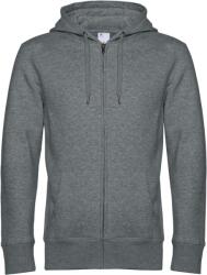 B&C be inspired B&C KING ZIPPED HOOD / Hanorac cu fermoar bărbătesc - gri XS (01U03Kx4800)