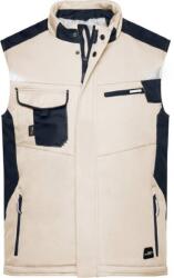 Daiber JN 825 / Vestă softshell de lucru de iarnă - piatră/negru XS (02082589100)