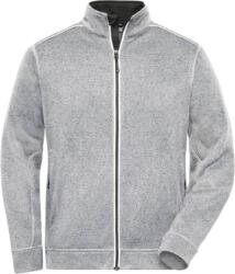 Daiber JN 898 / Jachetă de lucru tricotată din fleece pentru bărbați - alb melanj/carbon XXL (020898s7705)