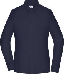 Daiber JN 1371 / Cămașă de damă din poplin, croială slim, cu mâneci lungi - bleumarin XL (02137100304)