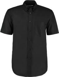 Kustom Kit KK 350 / Cămașă Oxford bărbătească cu mânecă scurtă - neagră XXL/XXXL (43350X002jm)