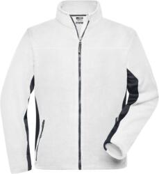 Daiber JN 842 / Jachetă de lucru din microfleece pentru bărbați - alb/carbon 4XL (020842i9814)